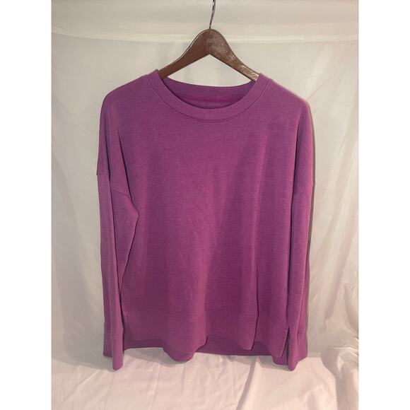 Time and Tru-crewneck sweatshirt with high low hem-Women's S - Picture 3 of 3